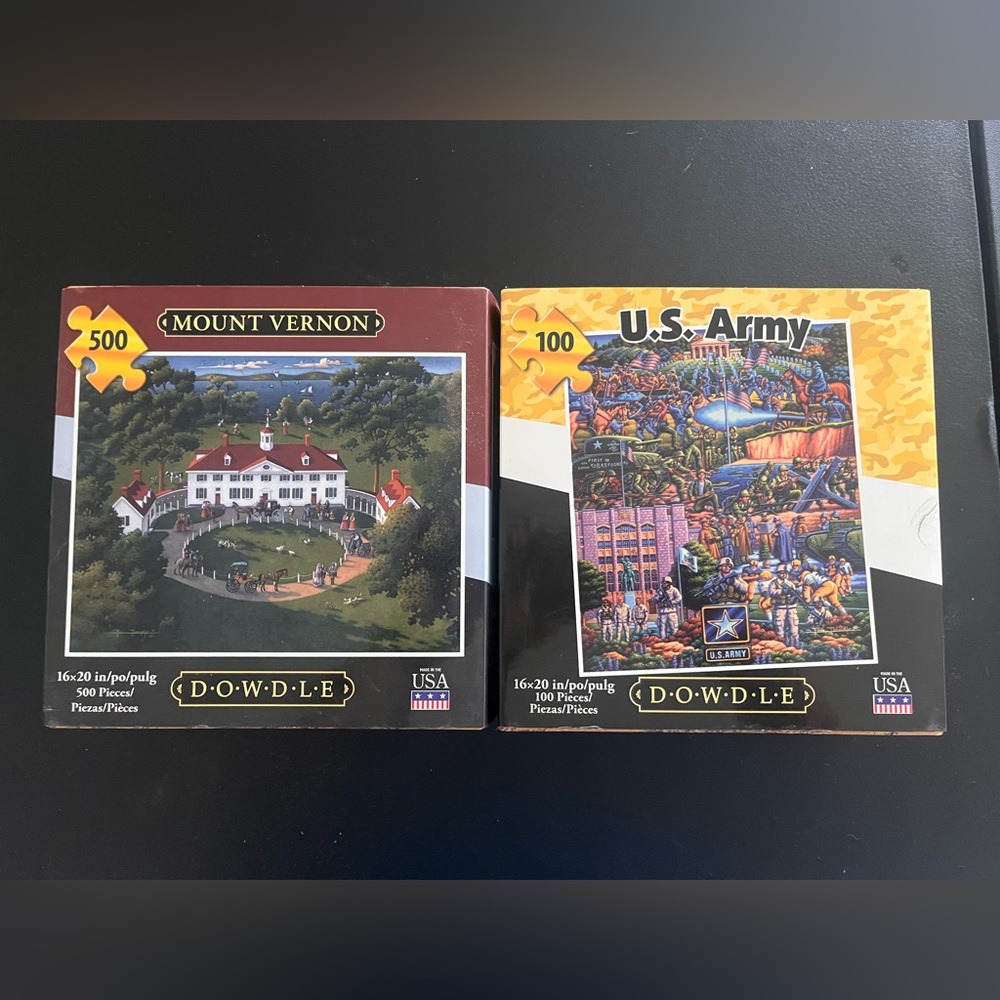 Jigsaw Puzzle Set - Mount Vernon & U.S. Army